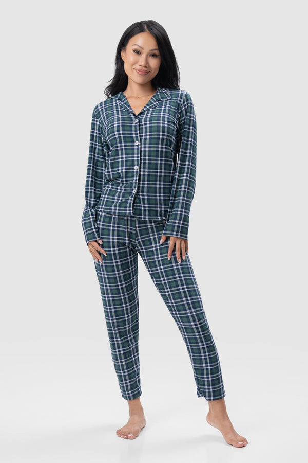 Women Turkish PJ Pajama Blue & White